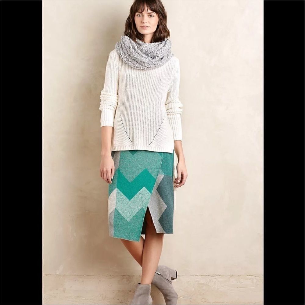 Moth chevron knit skirt 